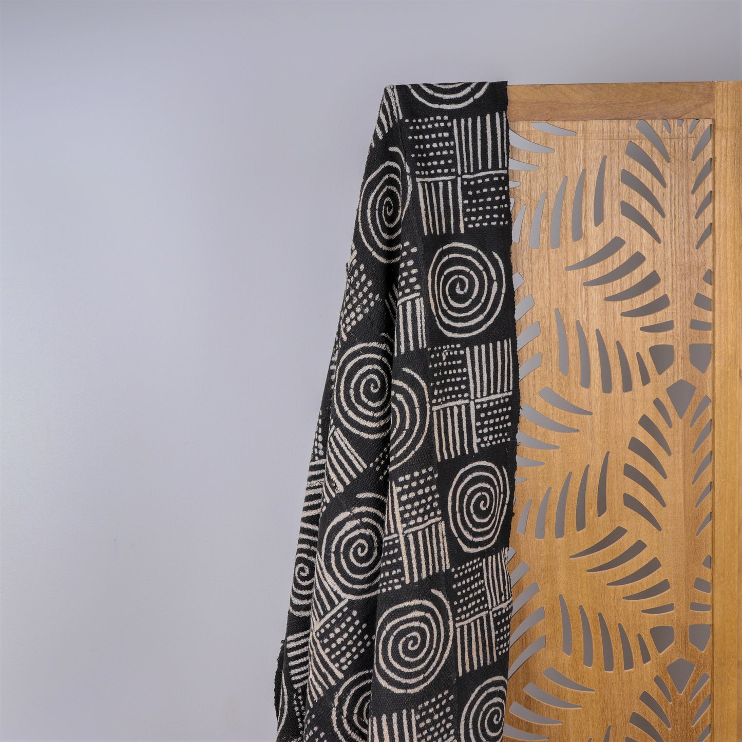 Bogolan Fabric, Mudcloth, Handmade in Mali, 100% Cotton, Black