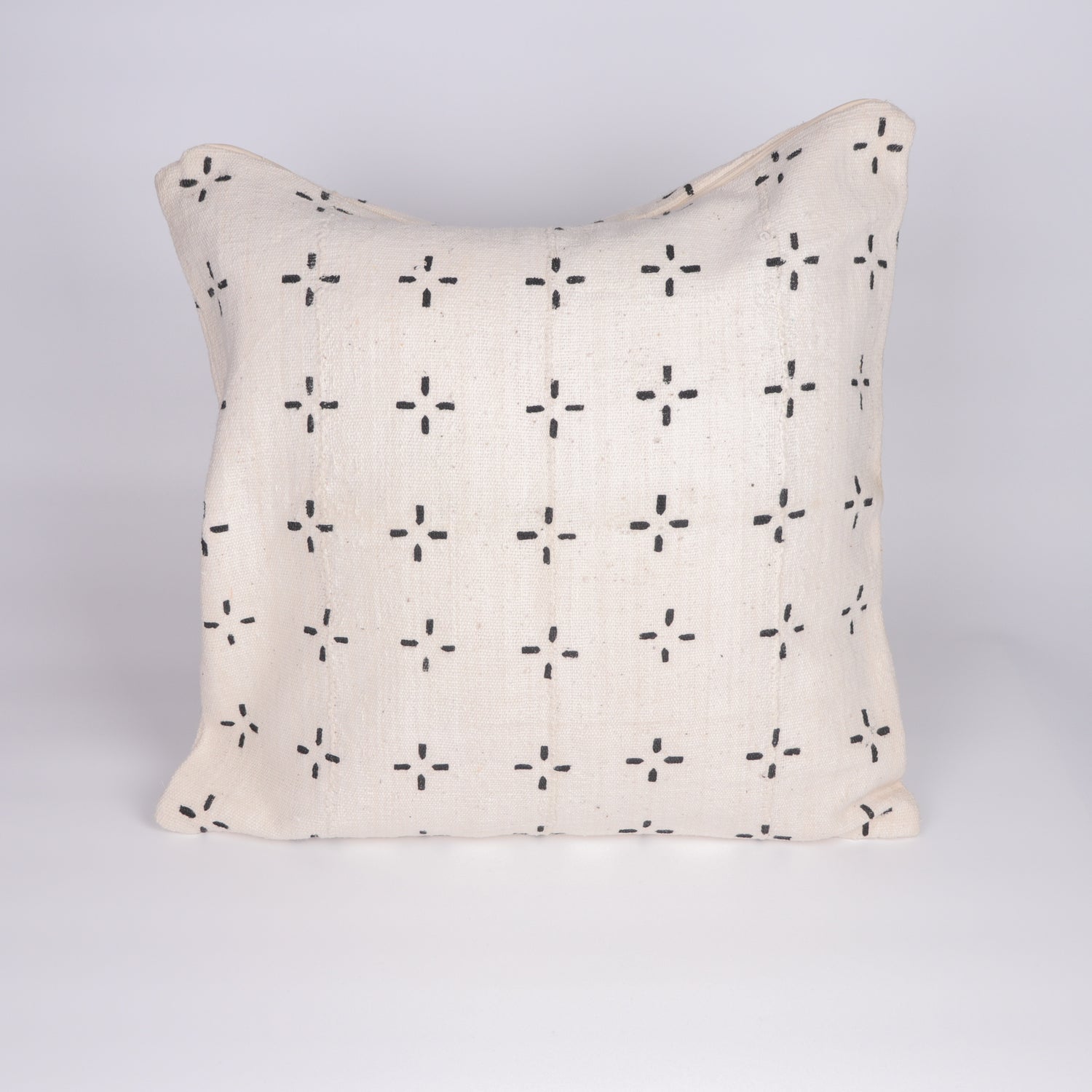 White bogolan cushion cover from Mali